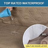BellaHills Waterproof Sofa Cover Protector for 3 Cushion Couch - Taupe view 3