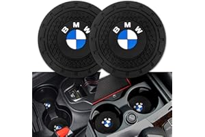 JYSDLHQ 2 PCS Car Cup Holder Coaster Interior Accessories Silicone Anti Slip Cup Mat for BMW X1 X3 M3 M5 X1 X5 X6 Z4 3 5 7 Series Coaster Diameter 2.75 inches