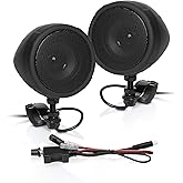 BOSS Audio Systems MCBK425BA 3 Inch Motorcycle Speakers – Built-in Bluetooth Amplifier, Weatherproof, Volume Control, ATV UTV Compatible