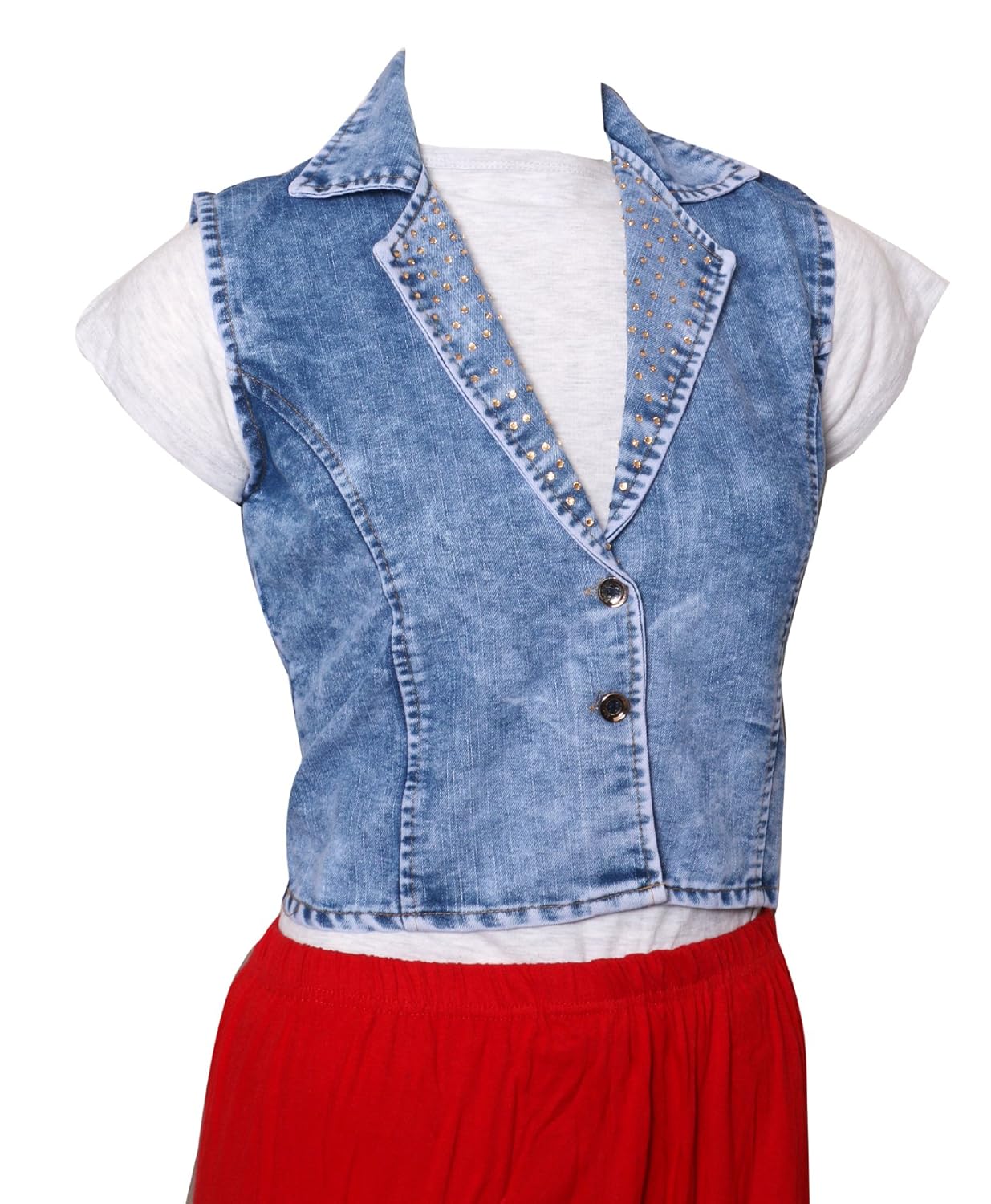 indiweaves womens blue sleeveless denim shrug/jacket_size- xx-large_djs-11-iw