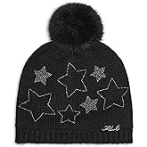 Karl Lagerfeld Womens Star Power Faux Fur Beanie