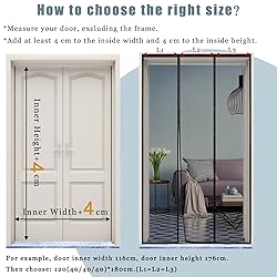 Door Net Screen with Magnet 235x250cm Door Mesh