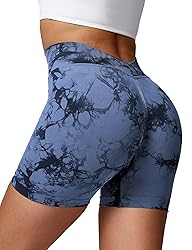 YEOREO Workout Scrunch Shorts Women V Back Gym Butt
