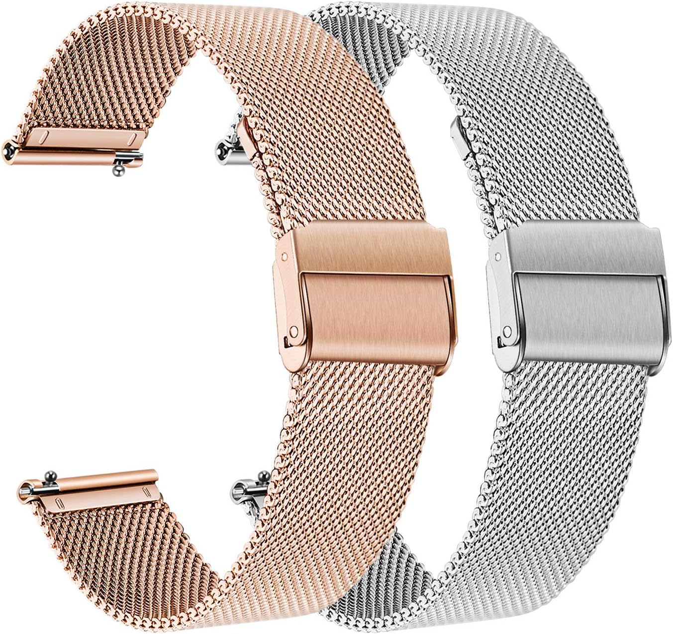 Bands for Samsung Galaxy Watch 42mm / Active 2 40mm 44mm Women, TRUMiRR 2 Pack 20mm