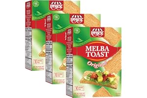TRIBELLO Melba Toast Flatbread Crackers - Original - Natural Thin and Crispy Toast Crackers - Classic Wheat Mini Toasts - Tostadas Melba - 7 Oz, Pack of 3
