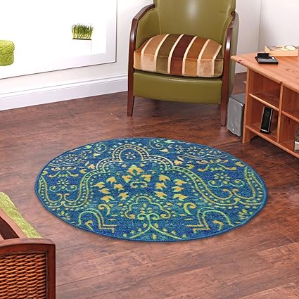 Status Taba Round Nylon Rug - 30x30, Multicolour