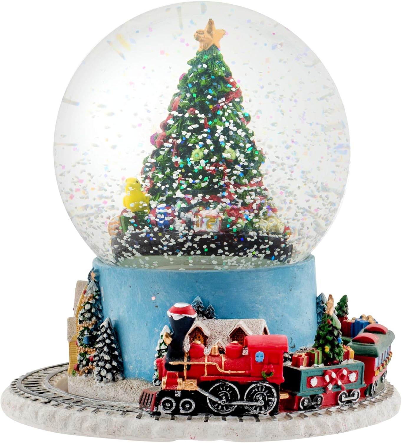 musical christmas tree with train