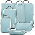 Large Compression Packing Cubes for Travel-Packing Cube Luggage Organizers 7 Piece Set for Checked Luggage-Ultralight, Expand
