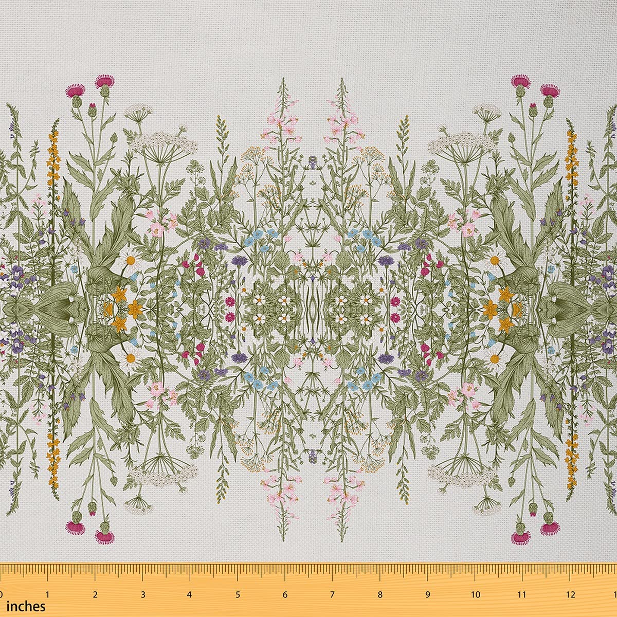 Leaves Upholstery Fabric, Wildflower Fabric by The