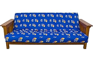 HOGDSEIRRS College Covers Everything Comfy Kansas Jayhawks Futon Cover, Full (54" x 76" x 6") Size Fits 6" and 8" Mats