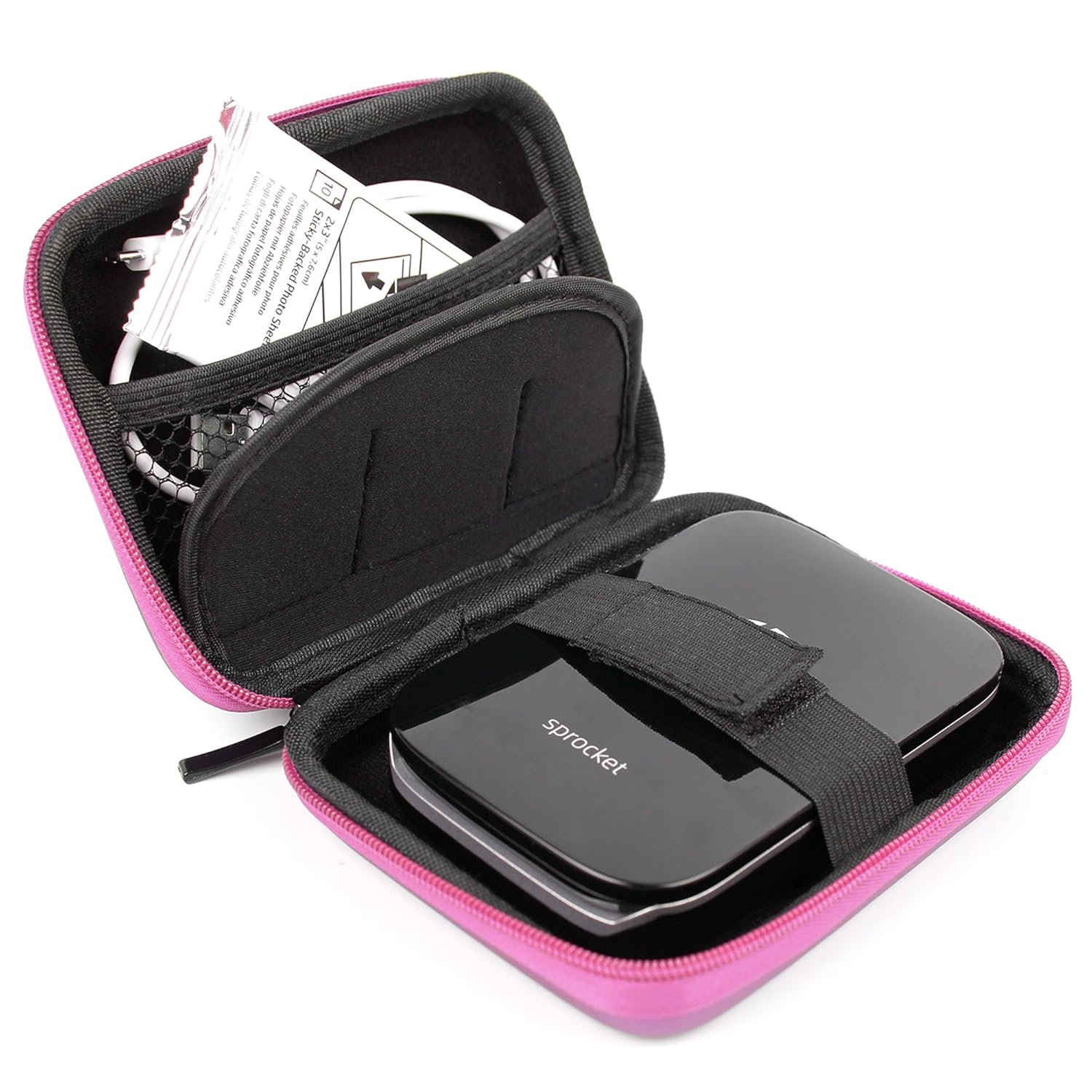 DURAGADGET Funda Rígida Rosa Para Impresora fotográfica portátil HP Sprocket  Polaroid