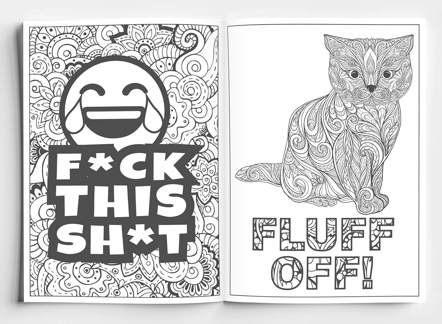 Motivational Swear Words Colouring Book for Adults 150gsm - Stress Relieving, White - Image 4