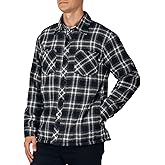 Alpine Swiss Mens Josh Fleece-Lined Flannel Jacket Heavyweight Snap-Front Plaid Shirt Shacket Warm Soft Winter Outerwear