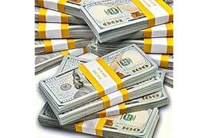 RIFENDA 100 PCS Fake Money Prop Money Play Money Toys for Kids Pretend Play - Number Learning Education Toys for Girls Boys, Develops Early Math Skills, Play Money for Board Game, Magic, Girls Boys Birthday