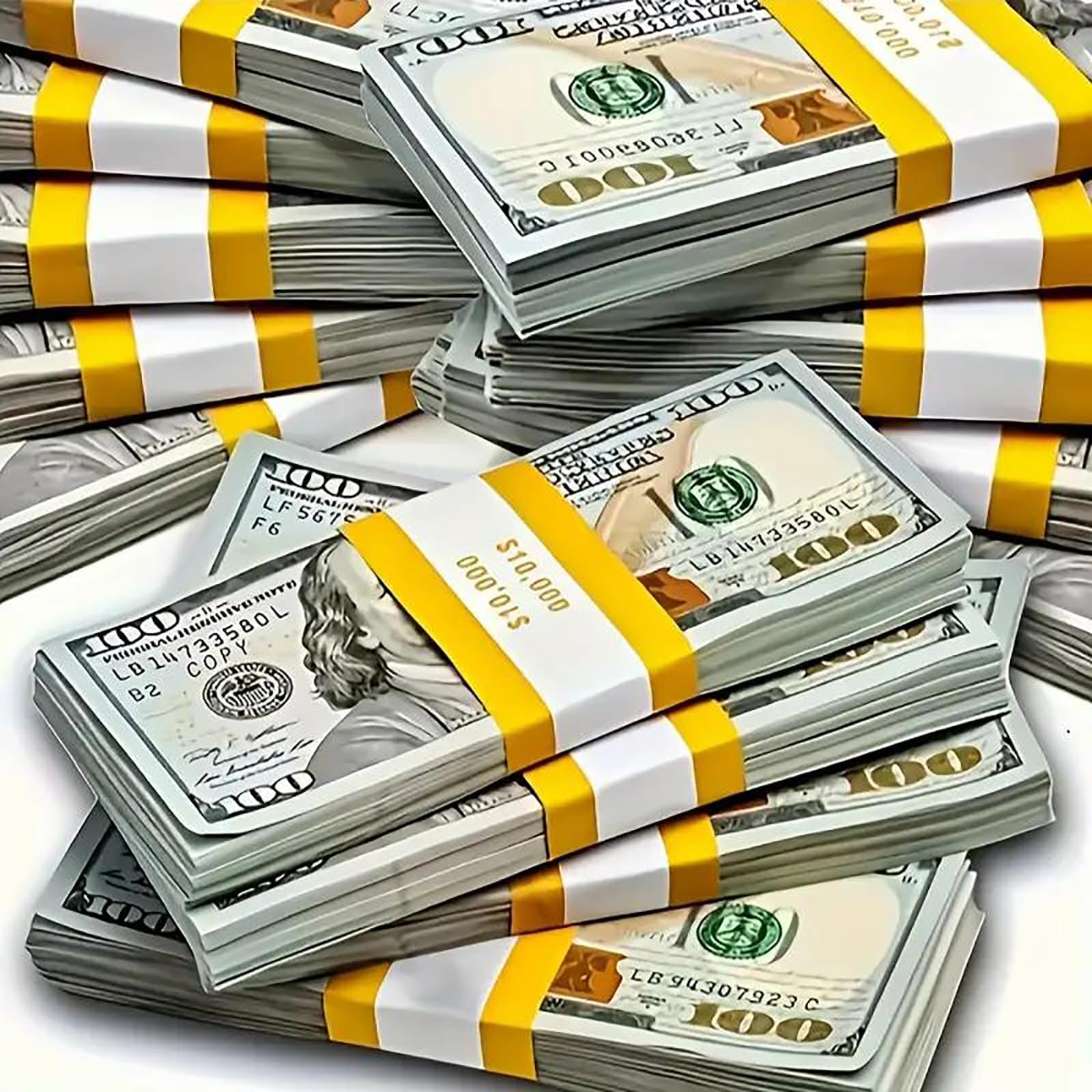 Photo 1 of 100 PCS Fake Money Prop Money Play Money Toys for Kids Pretend Play - Number Learning Education Toys for Girls Boys, Develops Early Math Skills, Play Money for Board Game, Magic, Girls Boys Birthday