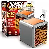 Handy Heater Pure Warmth Ceramic Space Heater for Bedroom, Basement, Indoor Use, Electric, Small and Portable, 1200W, Energy 