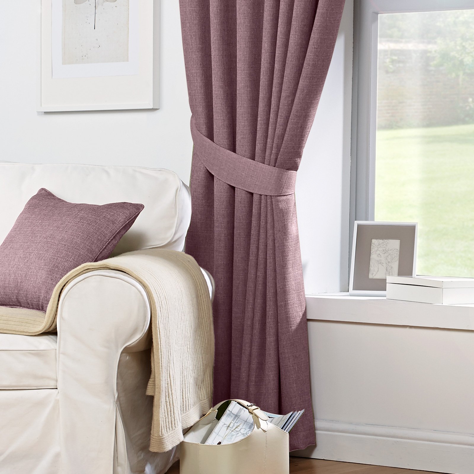 Just Contempo Basket Weave Curtains and Cushions