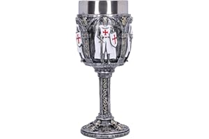 Nemesis Now Valiant White Knight Goblet 18.5cm, Resin, White, Cast in The Finest Resin, Expertly Hand-Painted