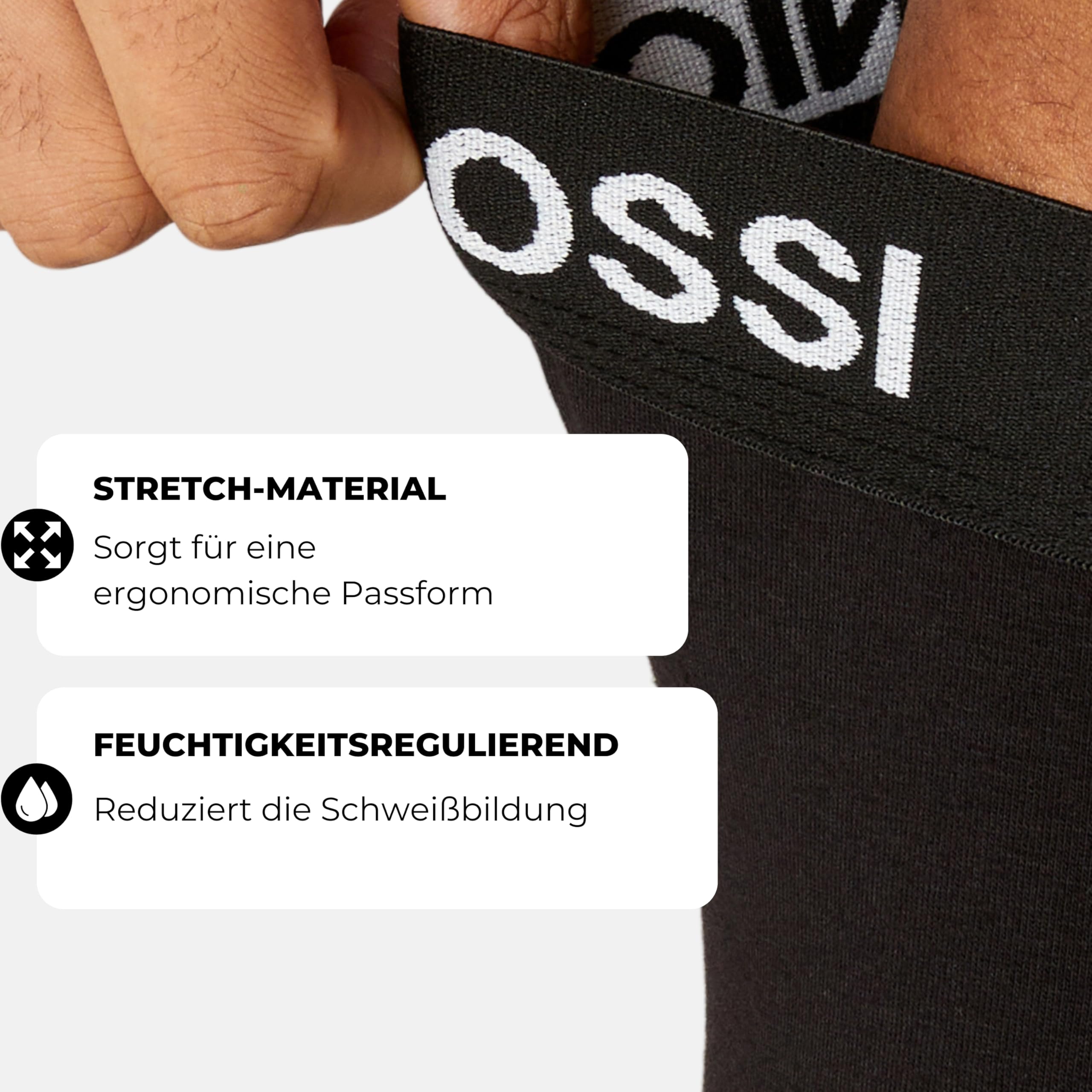 ANTONIO ROSSI Herren (12er-pack) Herren-boxer-hipster Fitted Boxer Hipsters, Schwarz, XXL EU 3