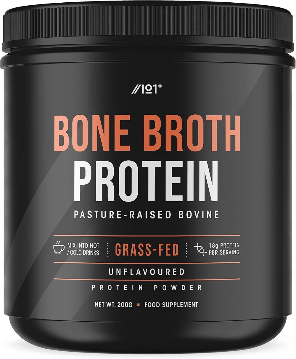 ALPHA01 Bone Broth Protein Powder Beef 200g Unflavoured Grass-Fed