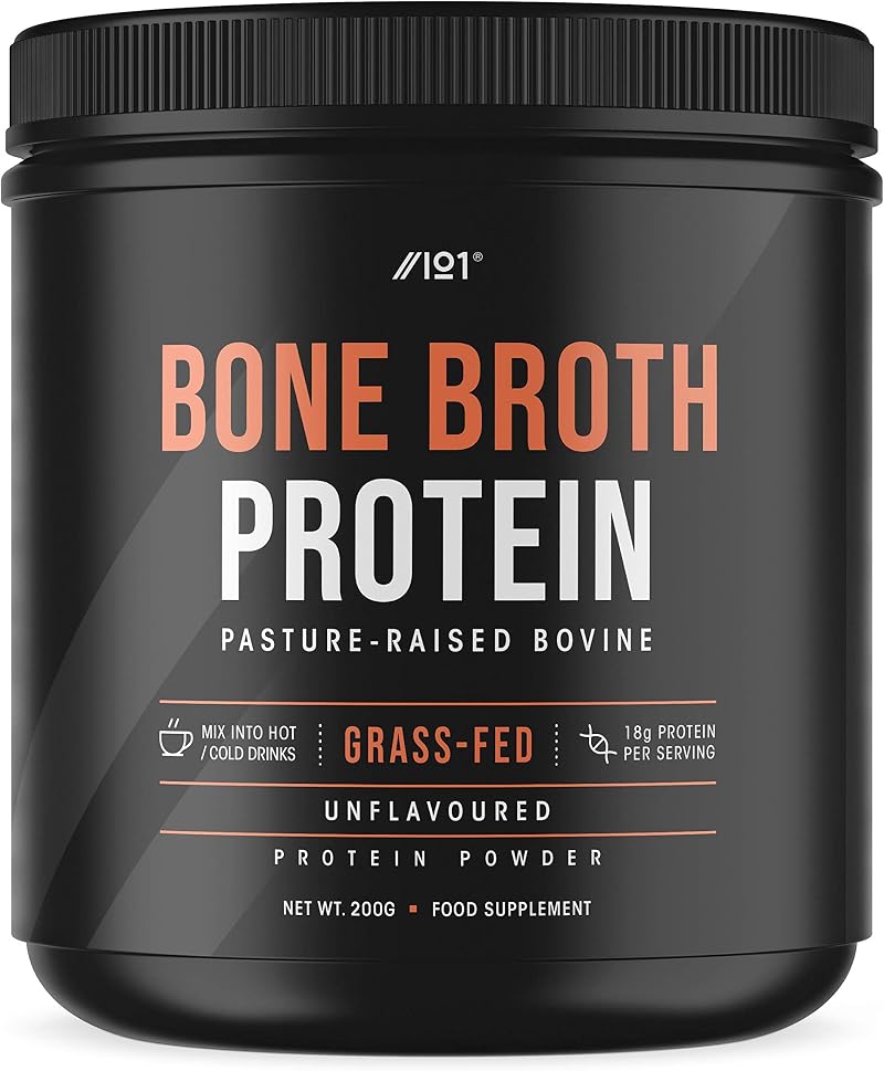 ALPHA01 Bone Broth Protein Powder Beef 200g Unflavoured Grass-Fed