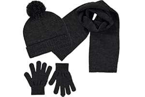 POLAR WEAR Polarwear Boys Hat,scarf & Glove Set-Kids Cold Weather Winter Accessories-Childrens 3 Pc Beanie Set-Big Boys Hat Scarves sets