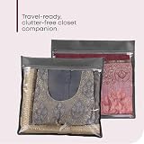 FiNeWaY 20 Pack Saree Storage Bags with Zip Clear Moisture-Resistant Grey view 6