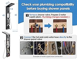 ROVOGO LED Shower Panel Tower System with Mist