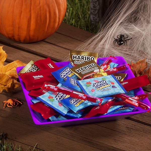 JOLLY RANCHER HARIBO, JOLLY RANCHER AND TWIZZLERS ASSORTED FRUIT FLAVORED, HALLOWEEN CANDY BULK BAG, 60.1 OZ (165 PIECES)