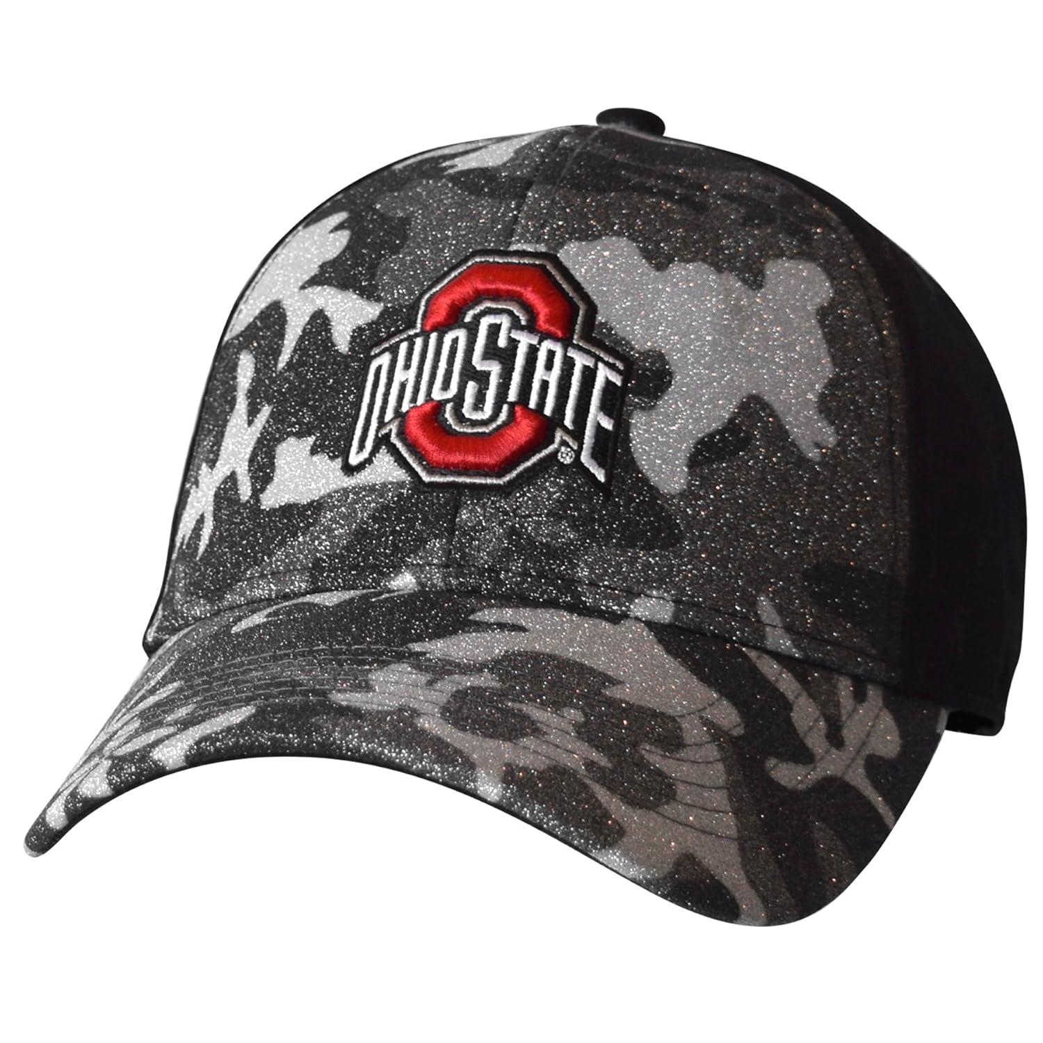 J America NCAA Ohio State Buckeyes Women's Hide Sparkle Structured Adjustable Cap One Size Black J America NCAA Ohio State Buckeyes Women's Hide Sparkle Structured Adjustable Cap One Size Black