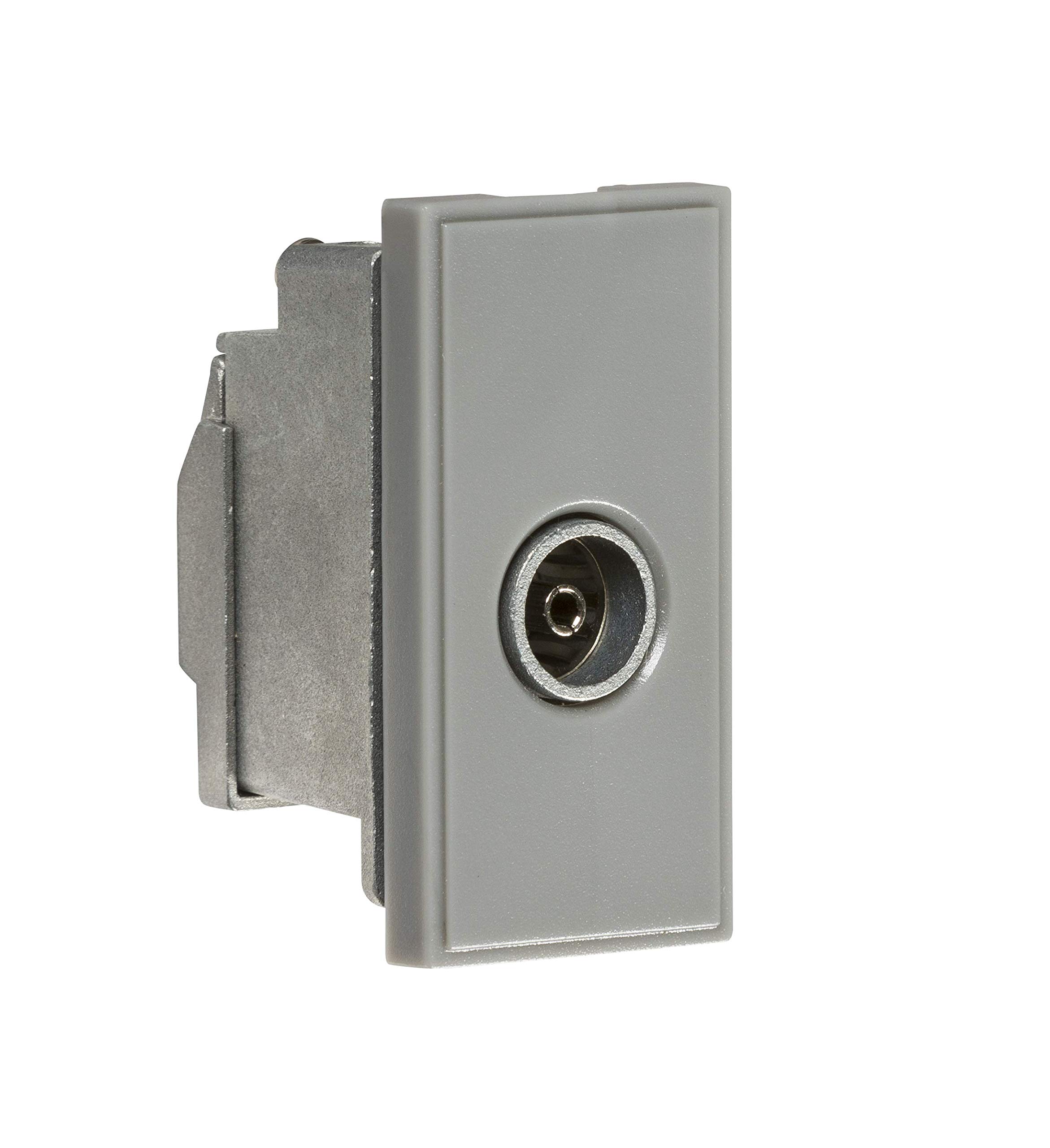 Screened TV Outlet 25 x 50mm - Grey
