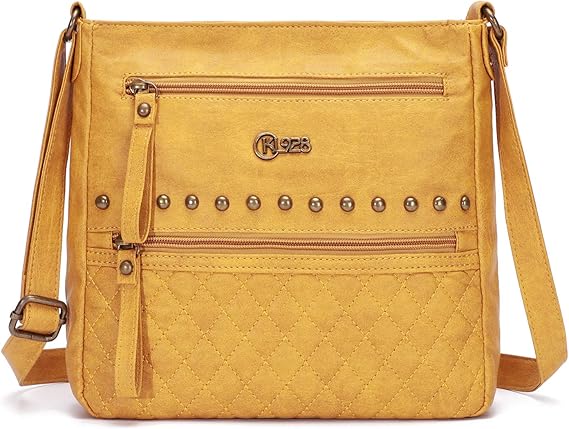 Amazon ショルダーバッグ レディース ななめがけバッグ レディースバッグ ショルダー 女性 人気 かばん 斜め掛け オシャレ Pu革 柔らか 軽量 B5 縦型 プレゼント ギフト 通勤 通学 シンプル 防水 スタッズ Kl810 イエロー Kl928 ショルダーバッグ