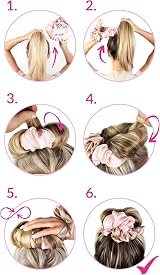 Brushworks Heatless Hair Curling Set Satin Scrunchie Comb No Heat Overnight view 3
