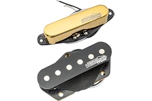 MUSICLILY Wilkinson WOVT Low Gauss Vintage Nashville Ceramic Telecaster Pickups Set for Tele Style Electric Guitar, Gold