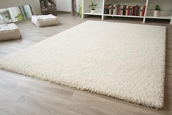 Amazon De Shaggy Hochflor Teppich Chamonix Langflor In Creme