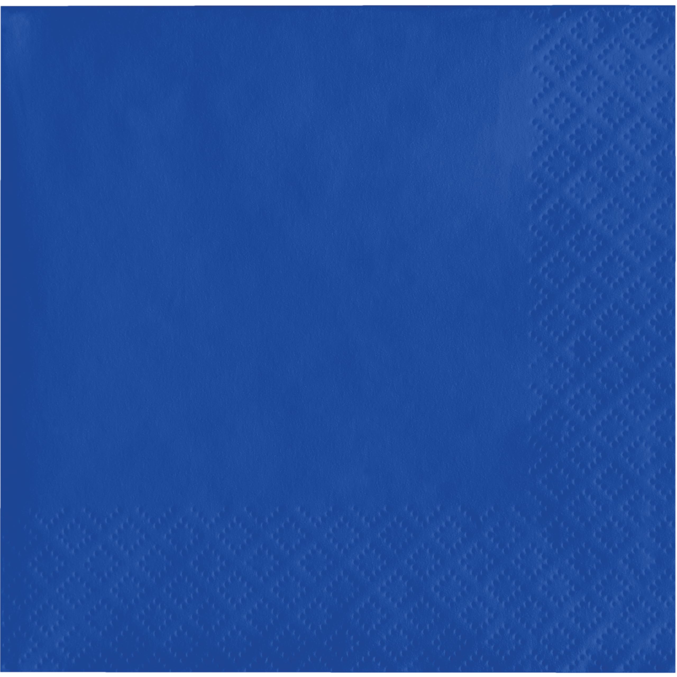 Creative Converting 573147B 50 Count Touch of Color Beverage Napkins, 3-Ply, Cobalt