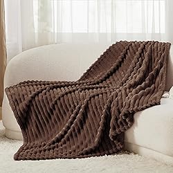Bedsure GentleSoft Fondue Fudge Fleece Blanket for