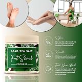 CalmGenix Dead Sea Salt Exfoliating Foot Scrub Coconut Oil Cracked Heel Hard view 4