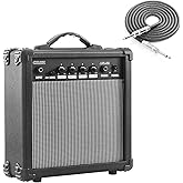 CXLWZ Electric Guitar Amp 20 Watt Amplifier Portable Amp with Headphone Input Gain Powe Including Professional Noise Reduction Cable (Black)