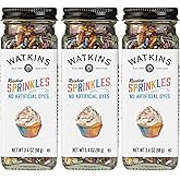 Watkins Rainbow Decorating Sprinkles, 3.4 Ounce Jar, 3-Pack