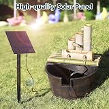 AISITIN 3.5W Solar Fountain Pump with 16 Nozzles 4.9ft Tubing Garden Pond view 2