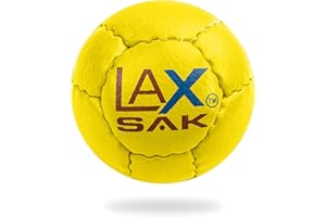Lax Sak Soft Practice Lacrosse Balls, 6 & 12 Packs - Same Weight & Size as a Regulation Lacrosse Balls, Great for Indoor & Outdoor Practices, Less Bounce & Minimal Rebounds