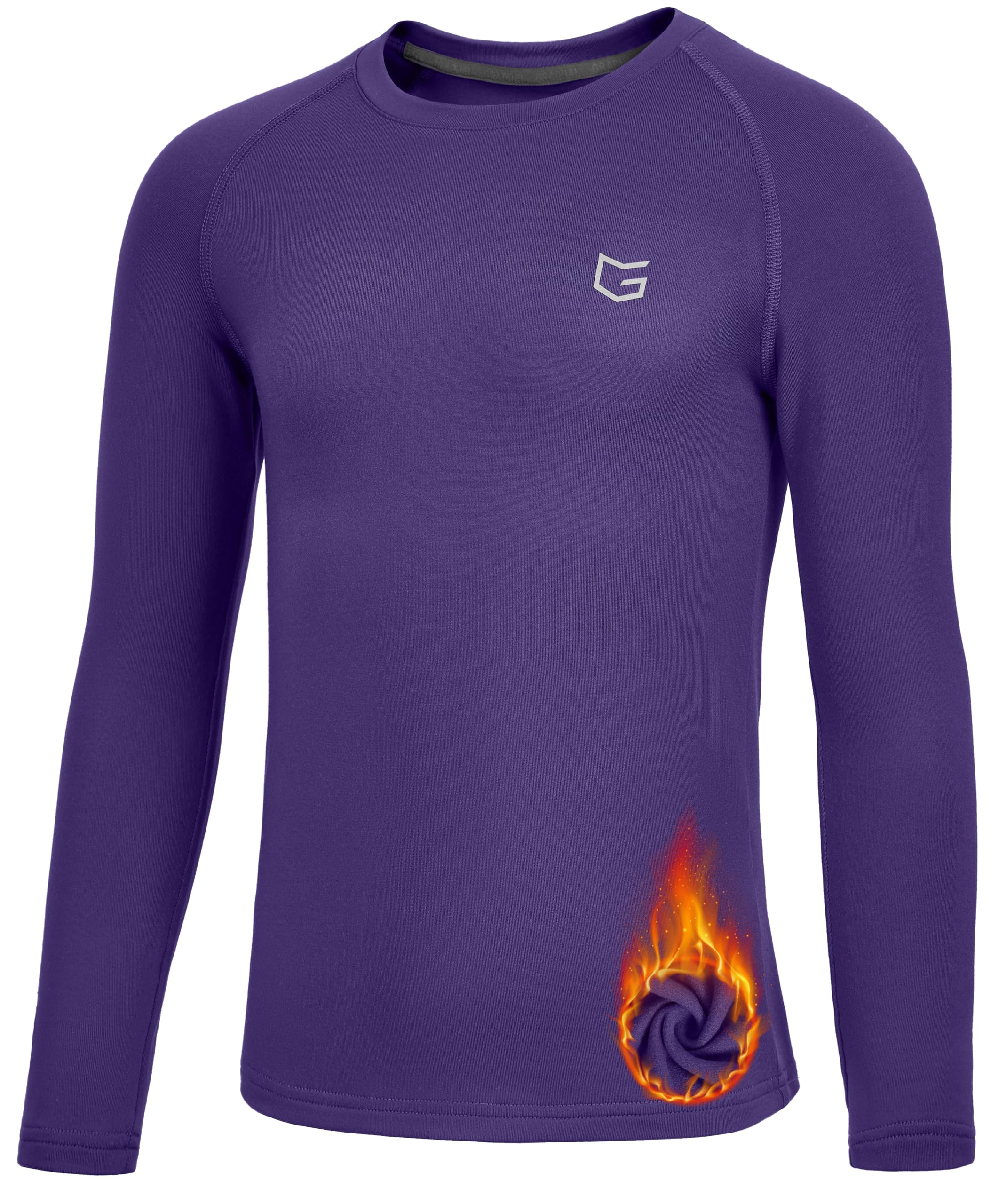 Youth Boys Compression Thermal Shirt Long Sleeve