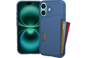 Smartish® iPhone 16 Wallet Case - Wallet Slayer Vol. 1 [Slim + Protective] Credit Card Holder - Drop Tested Hidden Flip Card Slot Cover Compatible with Apple iPhone 16 - Blues on The Green
