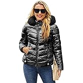 MODERN BUBBLE Jackets for Women Winter Coats Shiny Puffer Jacket Womens Lightweight Warm Quilted Jackets for Women