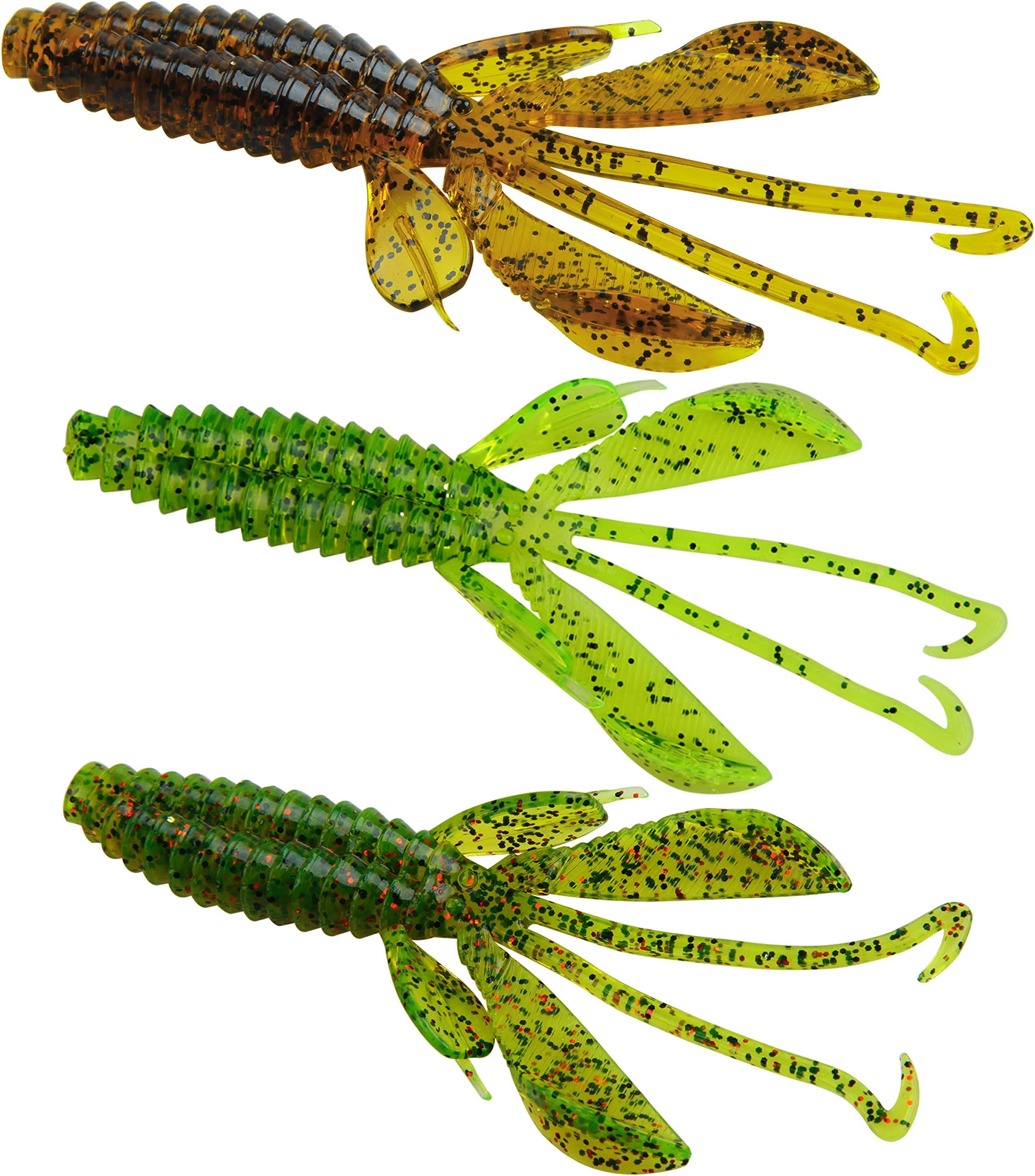 SHADDOCK 3D Shrimp Fishing Lures 18pcs Artificial Soft PVC Bait Length 10CM Like-life Prawn Lure for Freshwater Saltwater