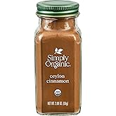 Simply Organic Ceylon Ground Cinnamon, 2.08 Ounce, Non-GMO Organic Cinnamon Powder
