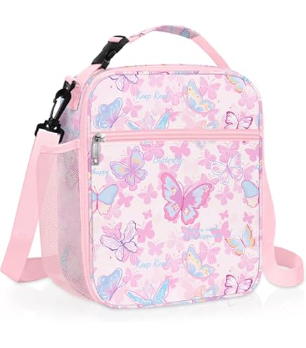 Amazon.com: Clastyle Pink Rainbow Insulated Lunch Bag for Kids