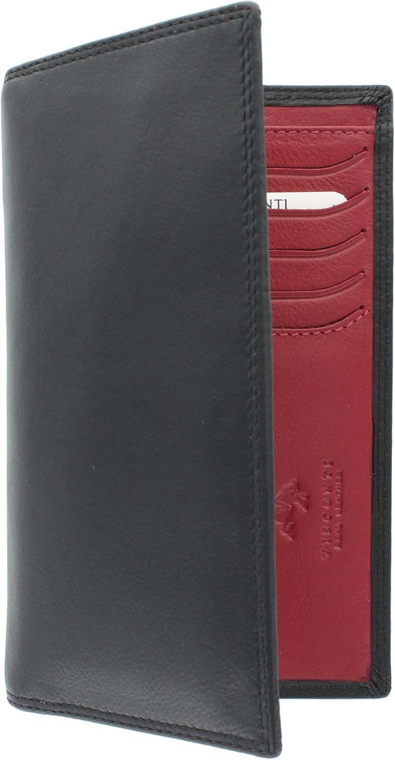 VISCONTI Colorado Soft Leather Gents Jacket Wallet RFID Blocking CD16 Black/Red - Image 4