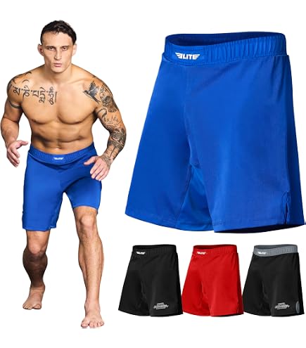 thumbnail image 2 of Meister Elite Flex Board Shorts – Blank Black MMA Fighter Shorts For Boxing, BJJ, Gym Workout 2 of 4